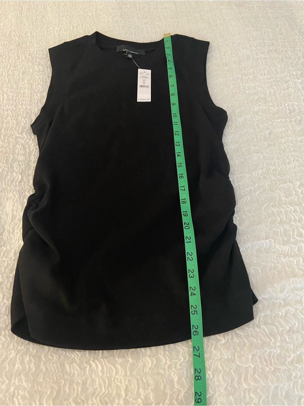 NWT WHITE HOUSE BLACK MARKET BLACK SIDE RUCHED TANK SIZE LARGE - Picture 4 of 8